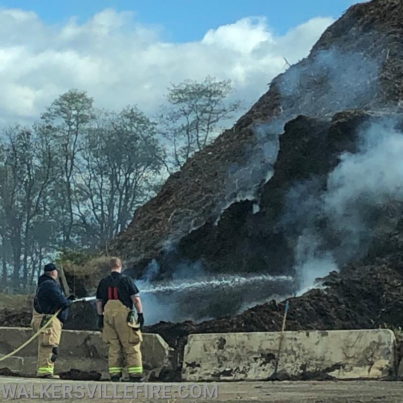 Mulch Fire at Heritage Farm Park.