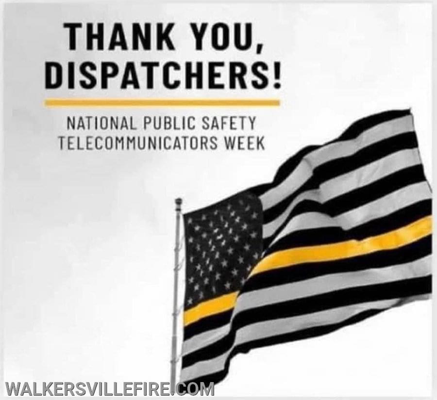 Thank you 911 Dispatchers!! Walkersville Volunteer Fire Company